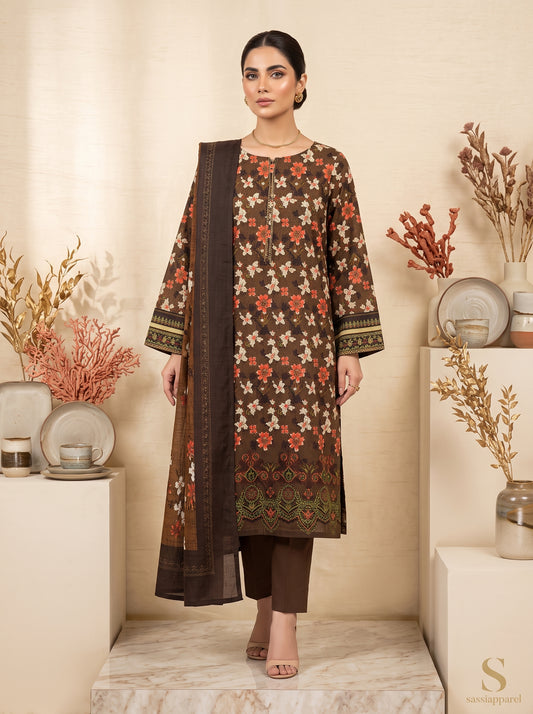 Embroidered Neckline Lawn Kurti
