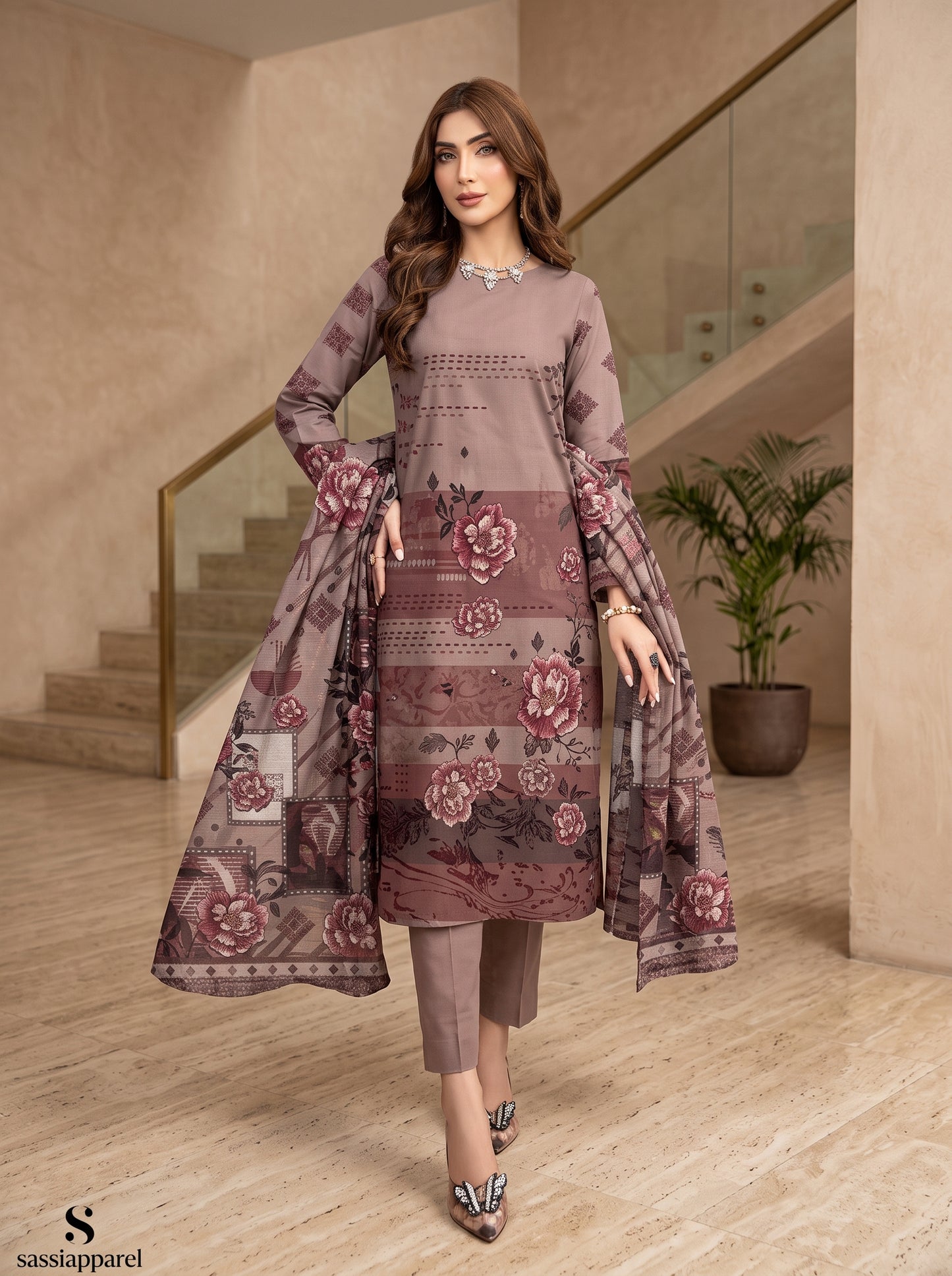 Tie-Dye Lawn Casual Dress