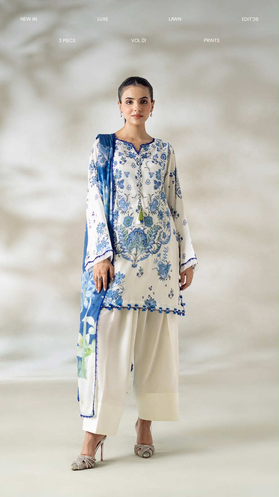 Digital Printed LAWN Shirt Back Sleeves (Unstitched)