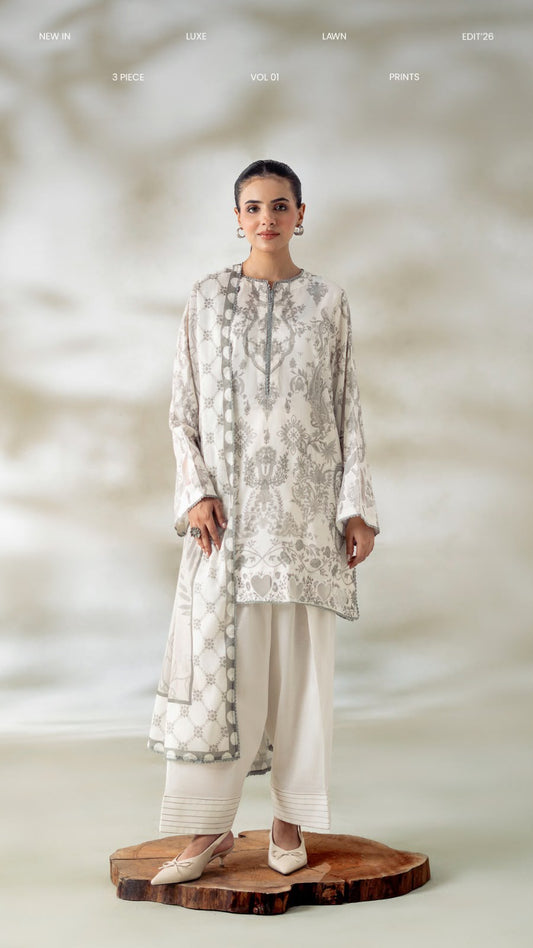 Digital Printed Lawn Suit (Unstitched)(s9c)