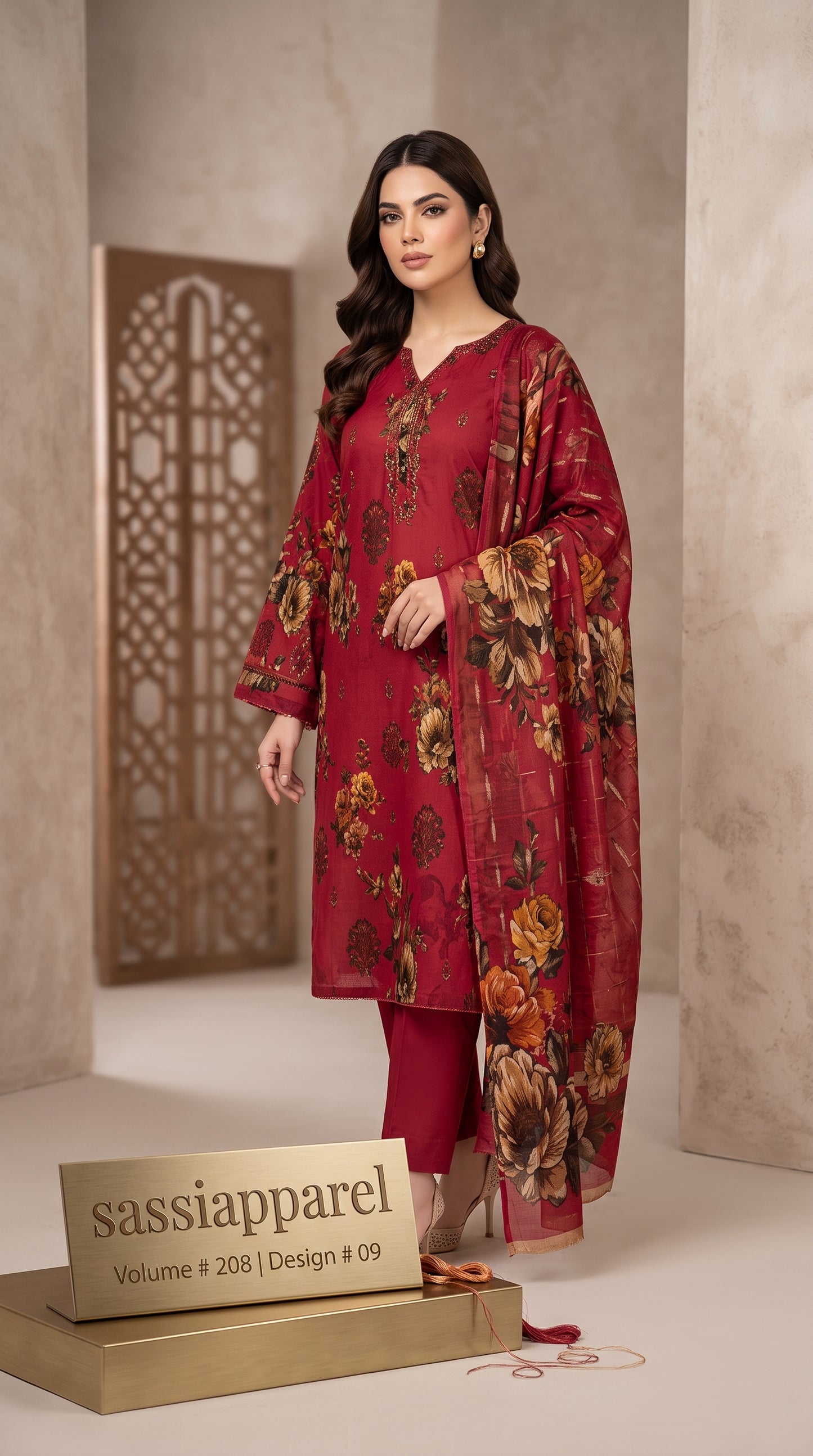 Floral Lawn Shirt Dress
