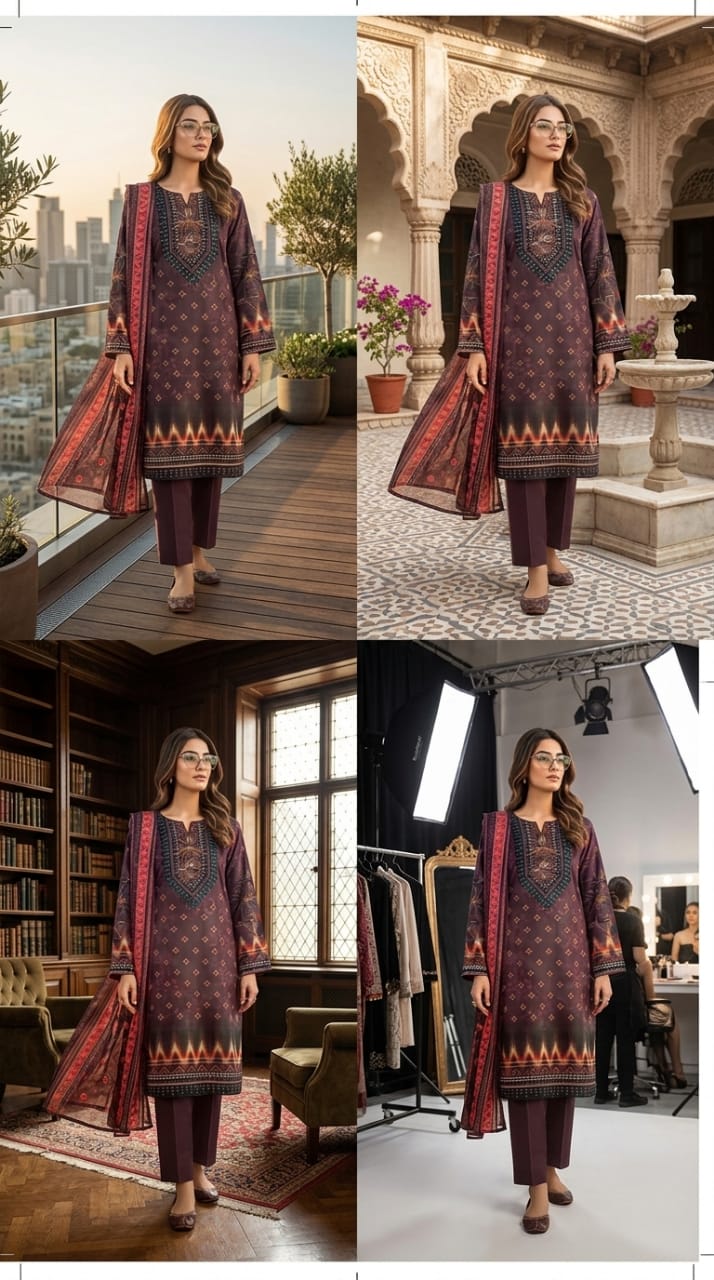 Premium Printed Lawn (Unstitched)