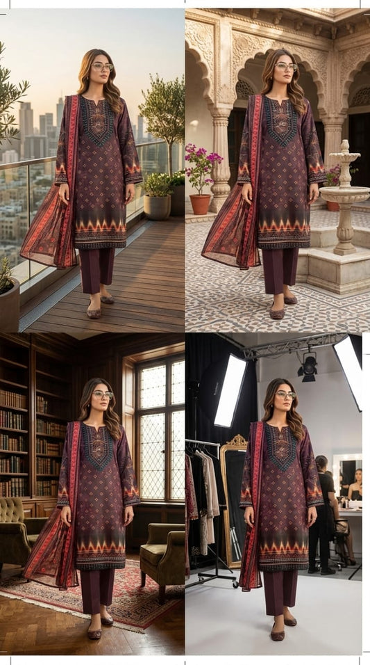 Premium Printed Lawn (Unstitched)