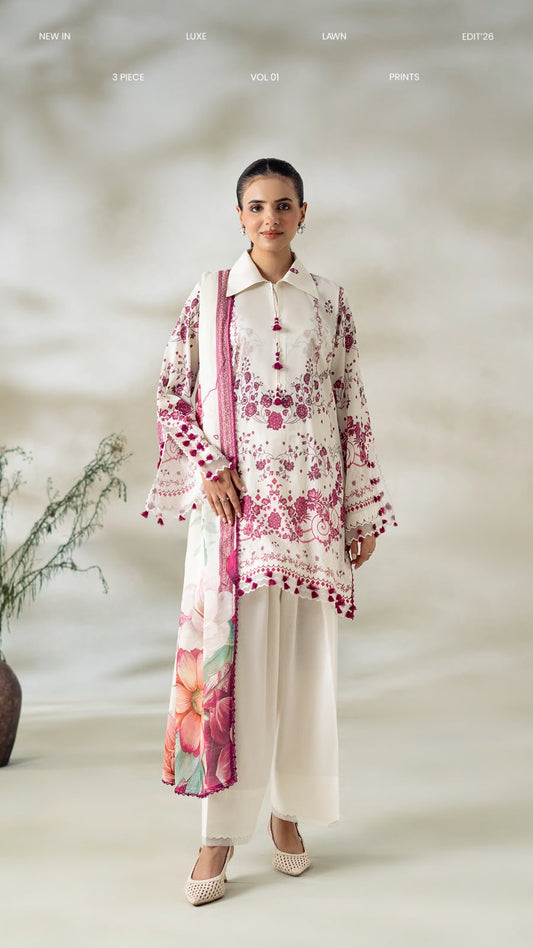 Digital Printed LAWN  Shirt Back Sleeves (Unstitched)