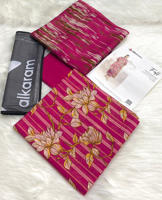 ALKARAM LAWN 3PC COLLECTION NEW VOLUME FALL (s9c)