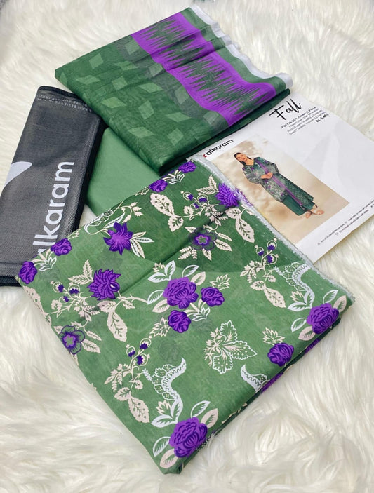 ALKARAM LAWN 3PC COLLECTION NEW VOLUME FALL (s9c)