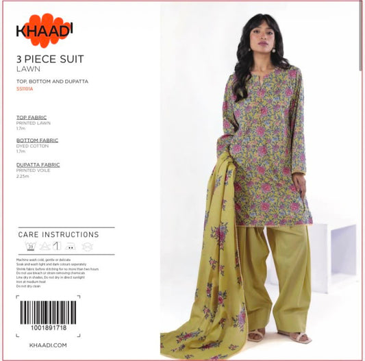 KHAADI 3PC DIGITAL PRINTED LAWN LATEST(s9c)(unstitched)