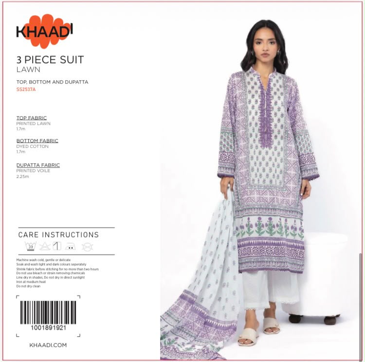 KHAADI 3PC DIGITAL PRINTED LAWN LATEST(s9c)(unstitched)