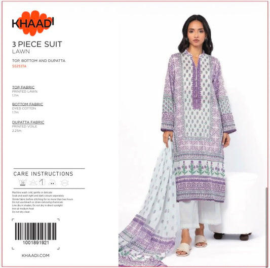 KHAADI 3PC DIGITAL PRINTED LAWN LATEST(s9c)(unstitched)