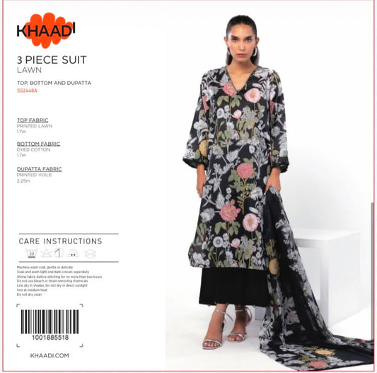 KHAADI 3PC DIGITAL PRINTED LAWN LATEST(s9c)(unstitched)