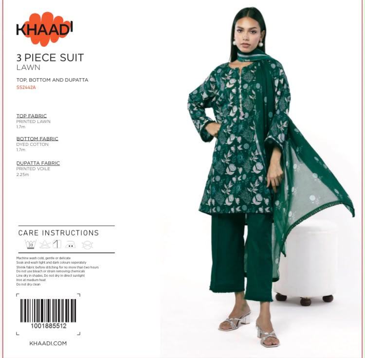 KHAADI 3PC DIGITAL PRINTED LAWN LATEST(s9c)(unstitched)