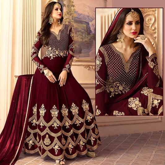 Silk Cotton Stitched 3 Piece Suit (LS)
