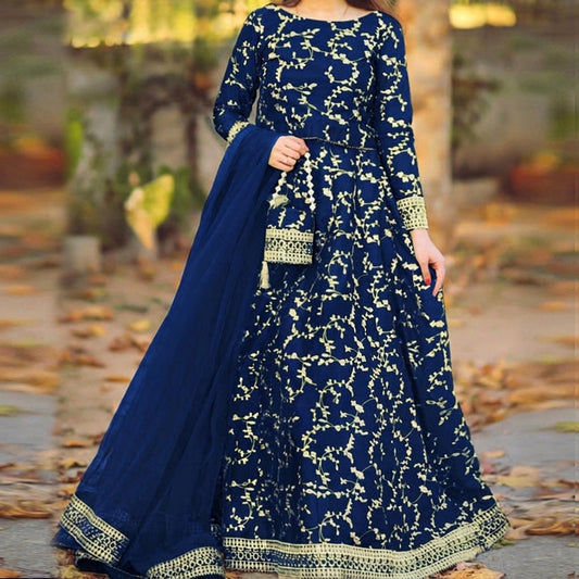 Silk Cotton Stitched 3 Piece Suit (LS)