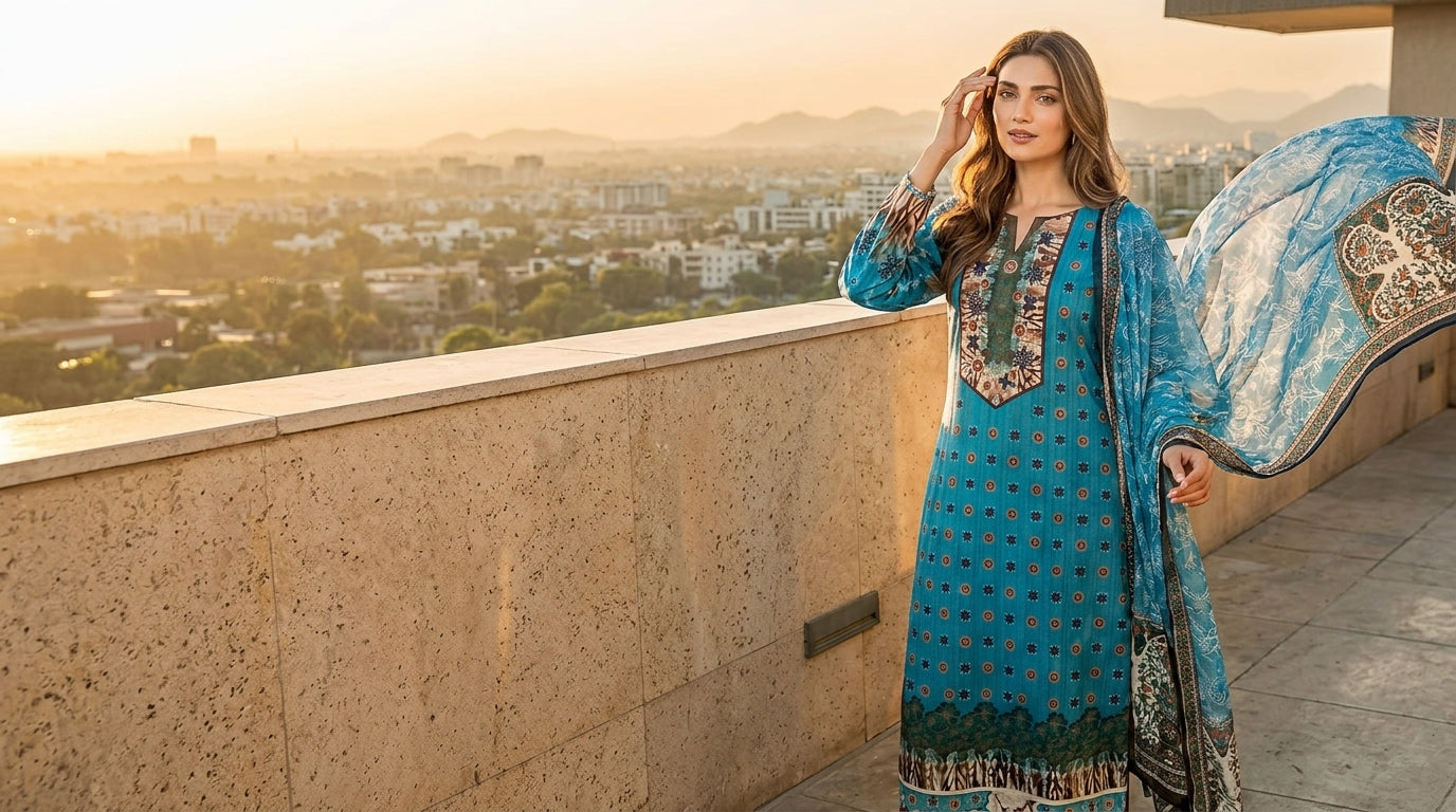 Premium Printed Lawn Suit (Unstitched)