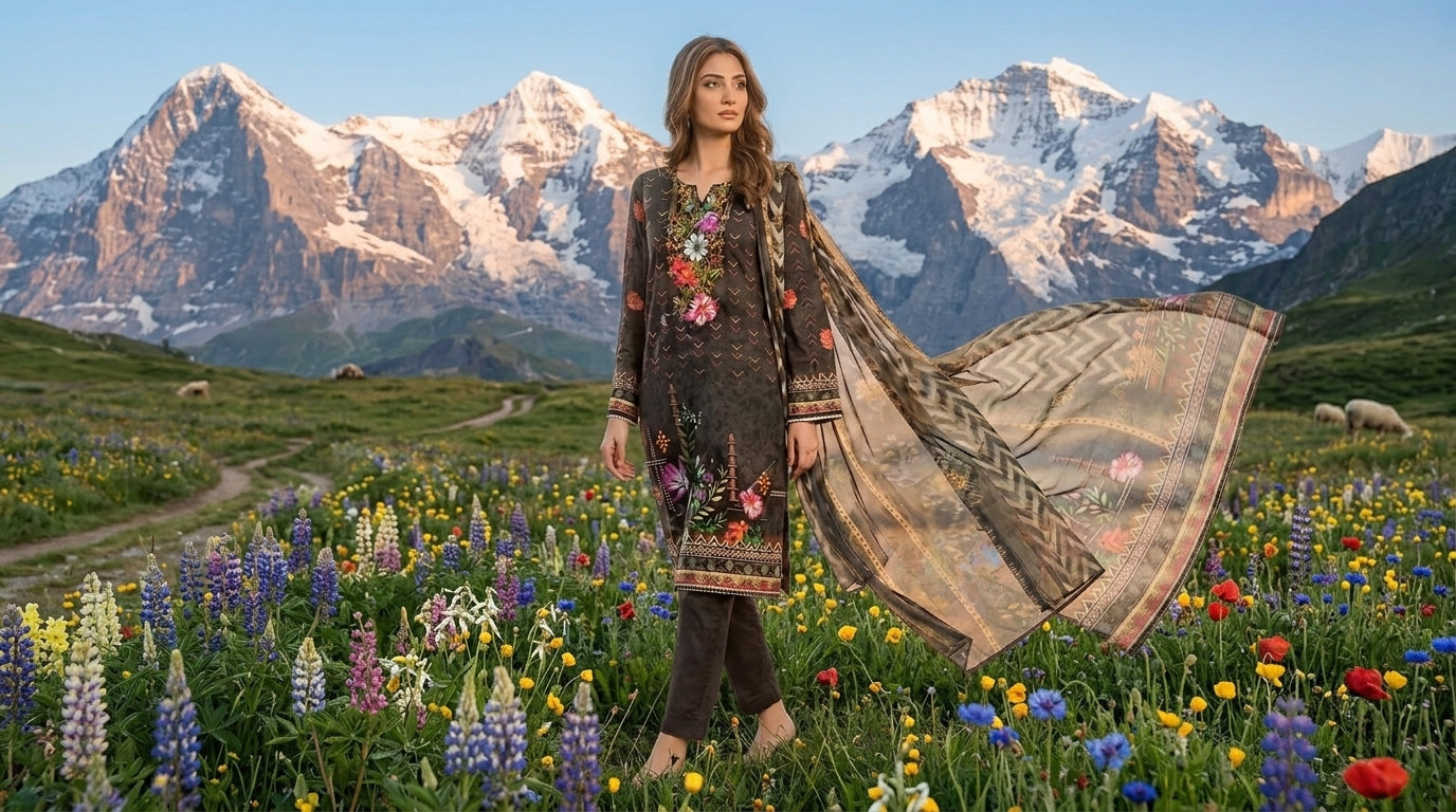 Premium Printed Lawn Suit (Unstitched)