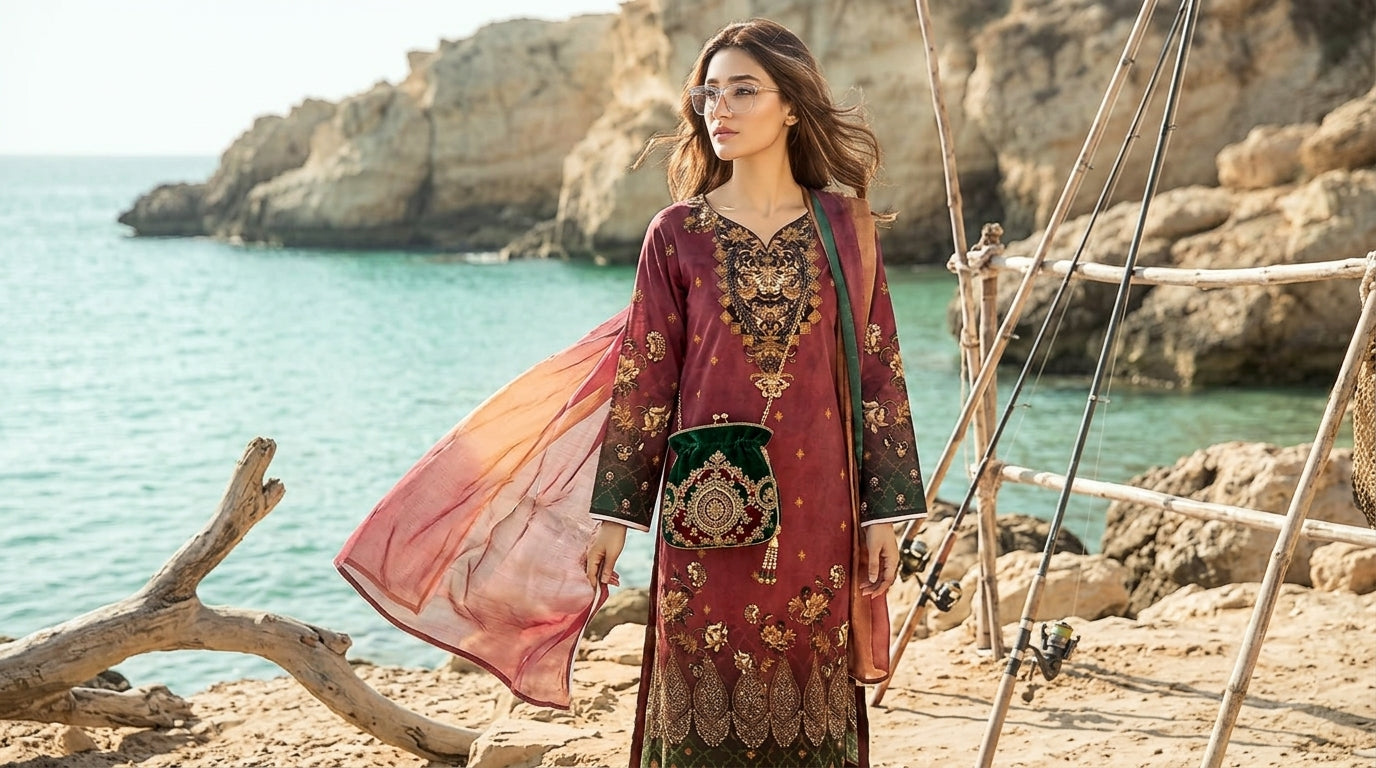 Premium Printed Lawn Suit (Unstitched)